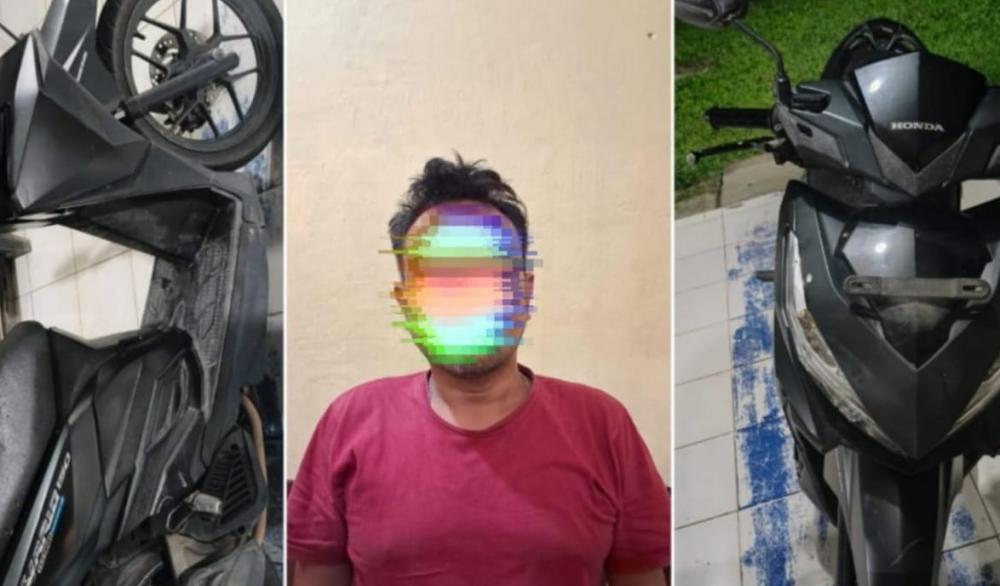 Gadaikan Motor Mertua yang Pensiunan PNS, Seorang Menantu Diamankan Polsek Tanjung Raja