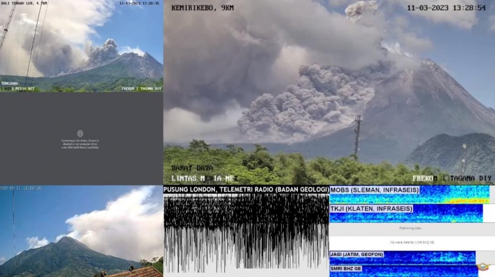 Gunung Merapi Kembali Semburkan Awan Panas Guguran