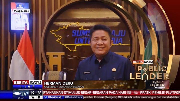 Herman Deru Dinobatkan Sebagai Gubernur Wilayah Sumatera Terbaik 2022