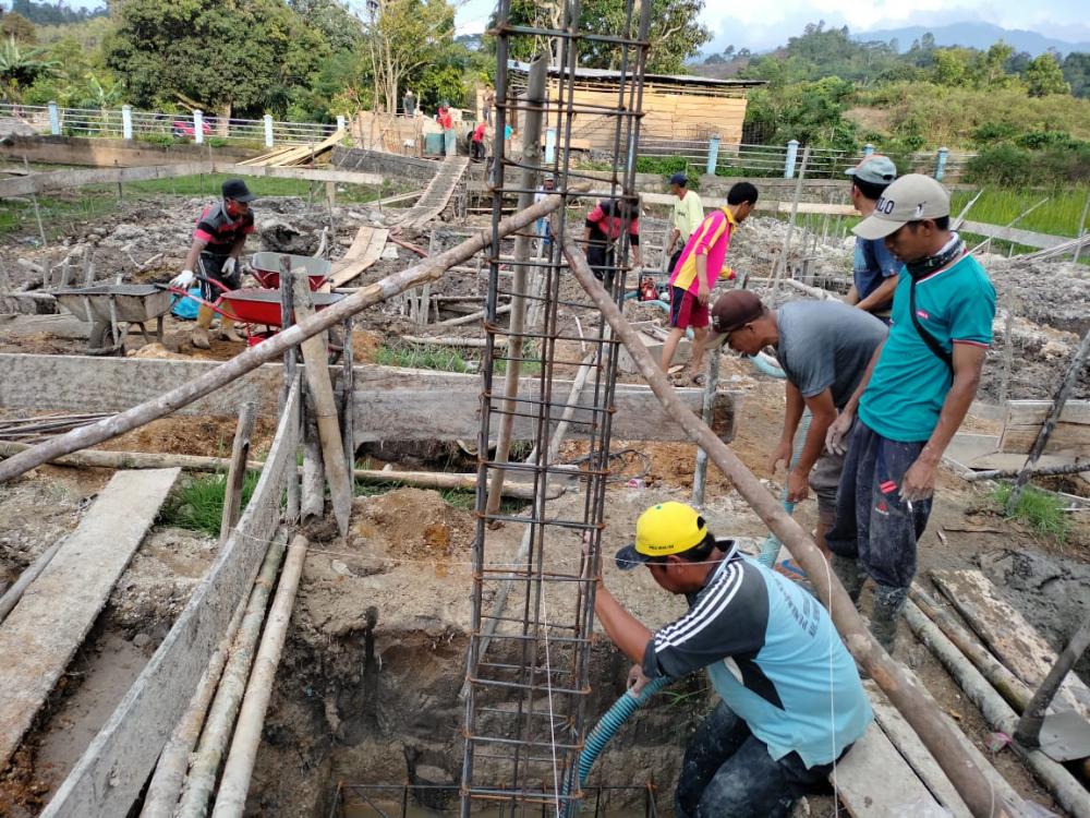 Pembangunan Masjid Al-Mubharak Desa Kota Agung Semende Dimulai