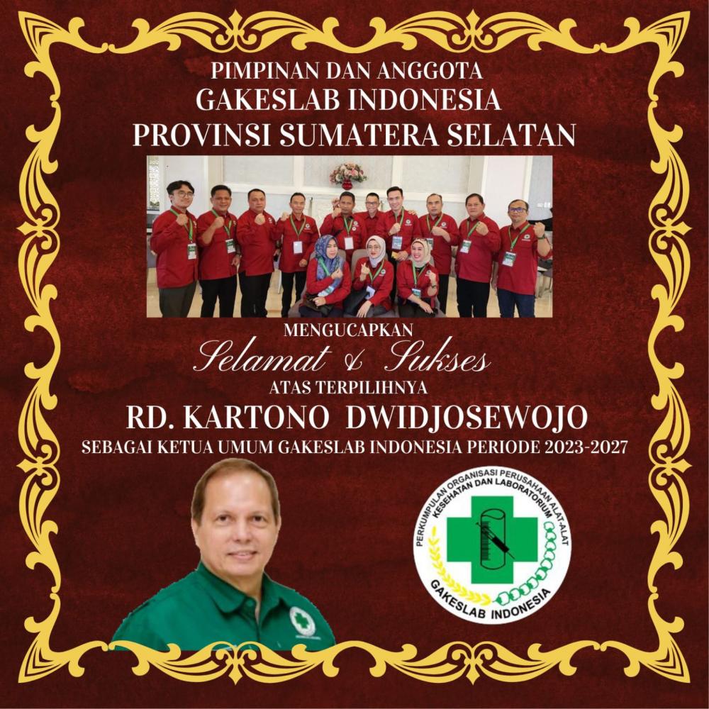 Pengurus Gakeslab Sumsel Ucapkan Selamat Atas Terpilihnya Rd Kartono Dwidjosewojo Sebagai Ketua Umum Gakeslab Indonesia 2023-2027