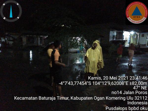 Diterjang Banjir, Kecamatan Baturaja Timur, Kabupaten OKU Tergenang Air