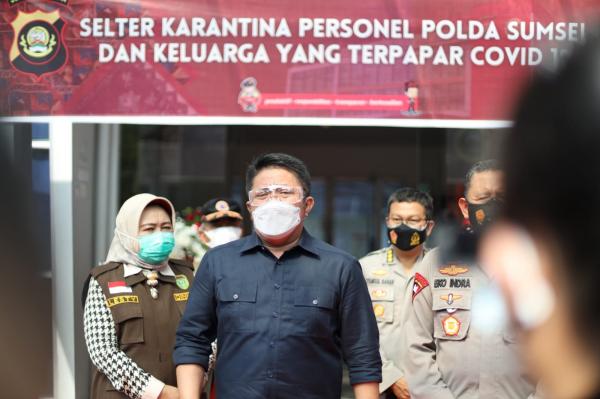 Gubernur Resmikan Selter Karantina Komplek Pakri Polda Sumsel