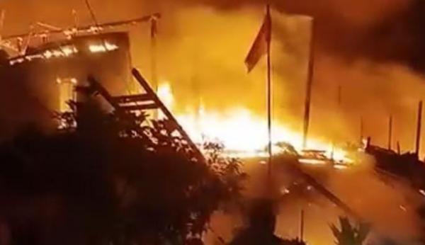 Kebakaran Hebat di Ogan Ilir Hanguskan Lima Rumah, Kerugian Capai Rp3 Miliar, Bahan Tekstil Percepat Merambatnya Api
