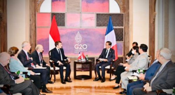 Presiden Jokowi Lakukan Pertemuan Bilateral dengan Presiden Prancis