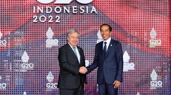 Presiden Jokowi Sambut Para Pemimpin G20 di Apurva Kempinski Bali