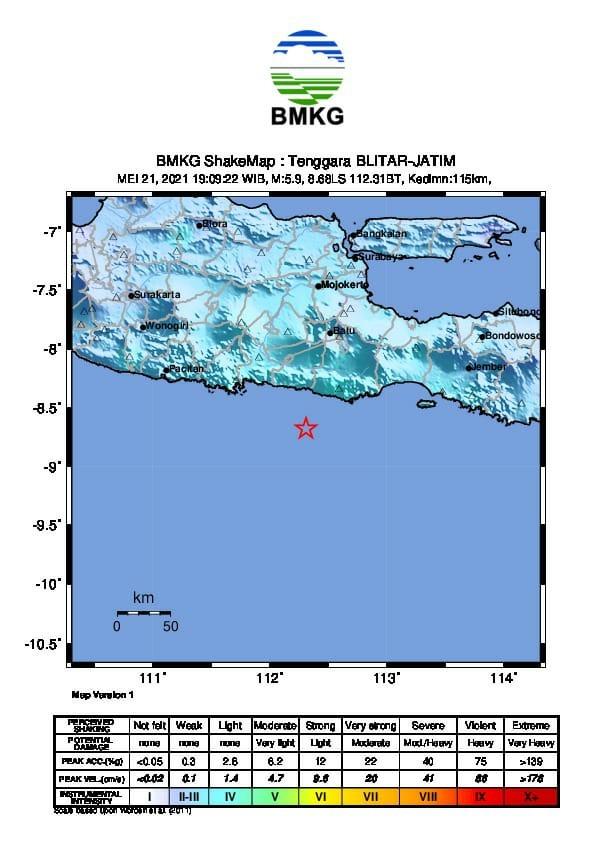 Sejumlah Rumah Warga Jatim Rusak Pascagempa M5,9